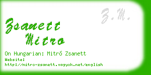 zsanett mitro business card