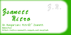 zsanett mitro business card